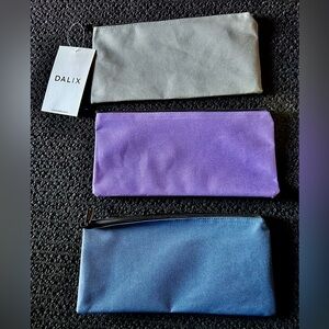 Set of 3 Dalix Zippered Nylon Pouches
